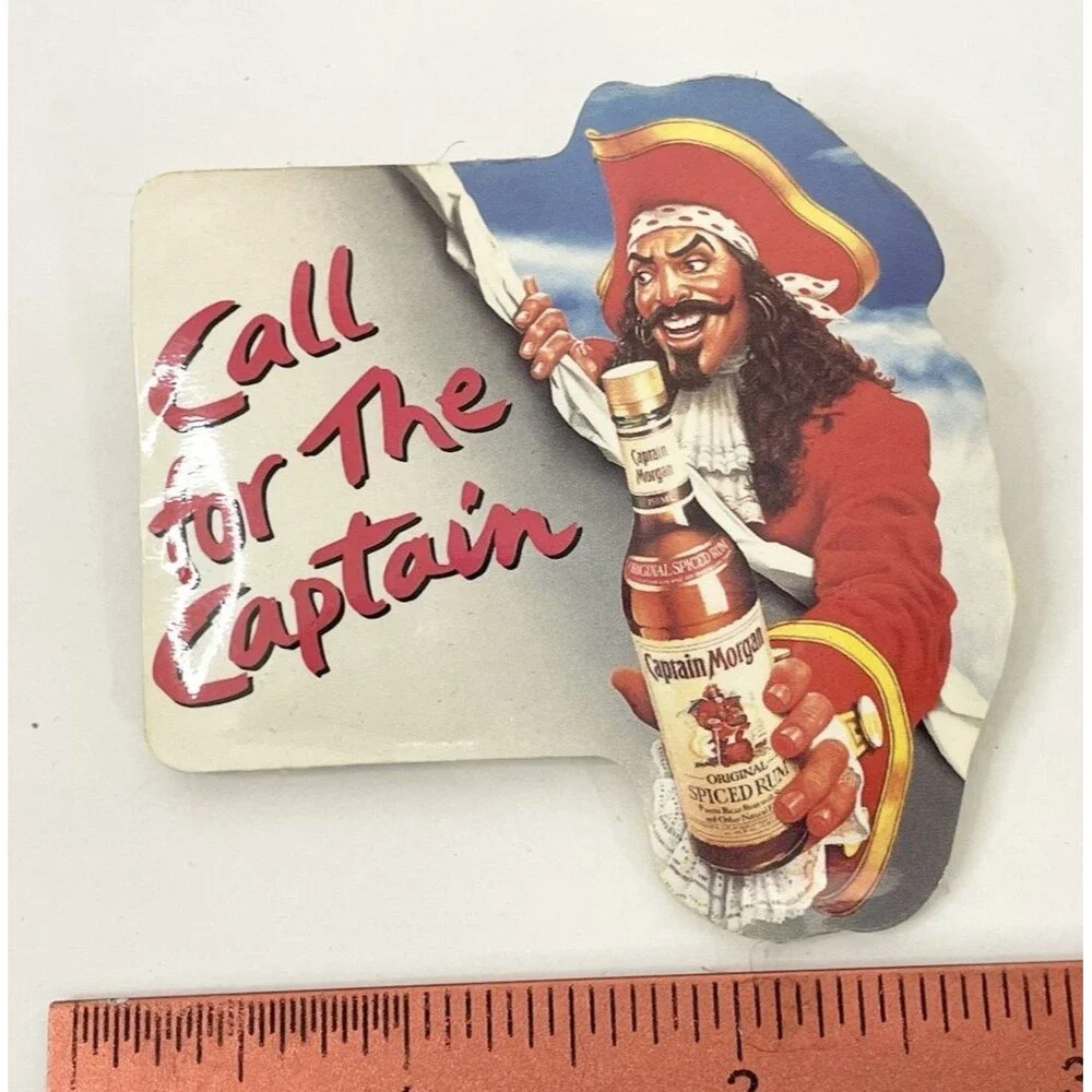 CALL FOR THE CAPTAIN MORGAN RUM PIN Bartender Server Beer Alcohol Drink VINTAGE